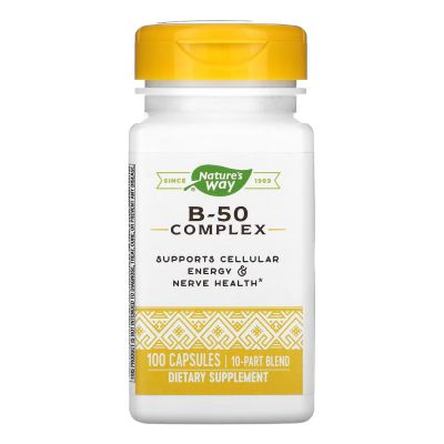 Nature's Way, комплекс вітамінів B-50, 100 капсул